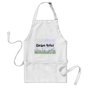 Blue Flowers Field Garden Apron (Personalize)