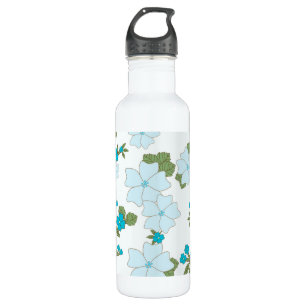 Blue Flowers, Floral Pattern, Pattern Of Flowers 710 Ml Water Bottle