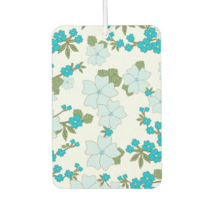 Blue Flowers, Floral Pattern, Pattern Of Flowers Air Freshener