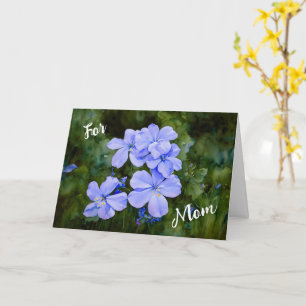 Blue Flowers Garden Art Mother's Day Card