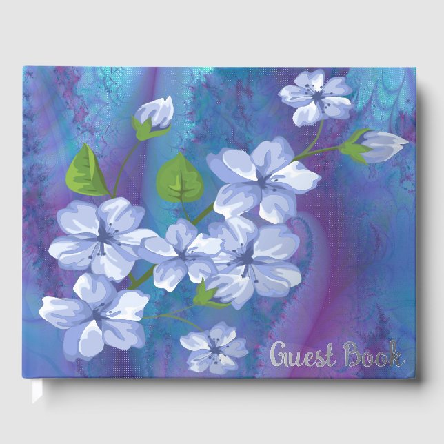 Blue Flowers Guest Book (Front)