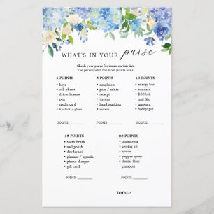 Blue Flowers Hydrangea What's In Your Purse