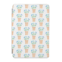 Blue Flowers in Woven Pots