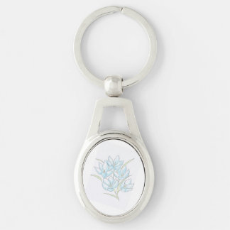 Blue Flowers Keychain