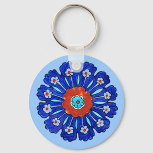 Blue Flowers Keychain