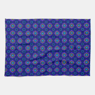 blue flowers kitchen towel