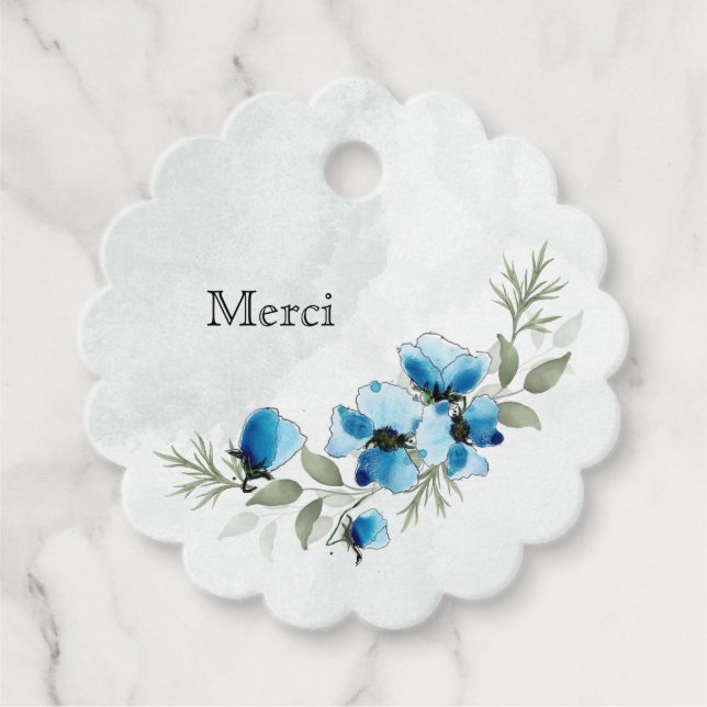 Blue Flowers Label (Front)
