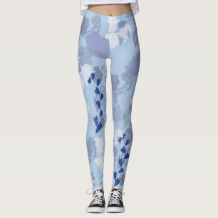 Blue Flowers Leggings