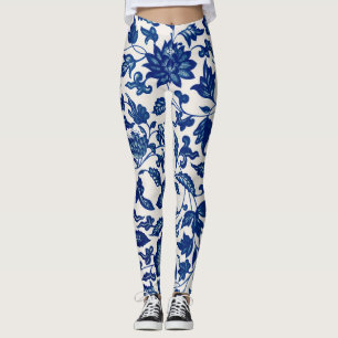 Blue flowers leggings
