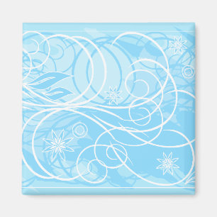 blue flowers magnet