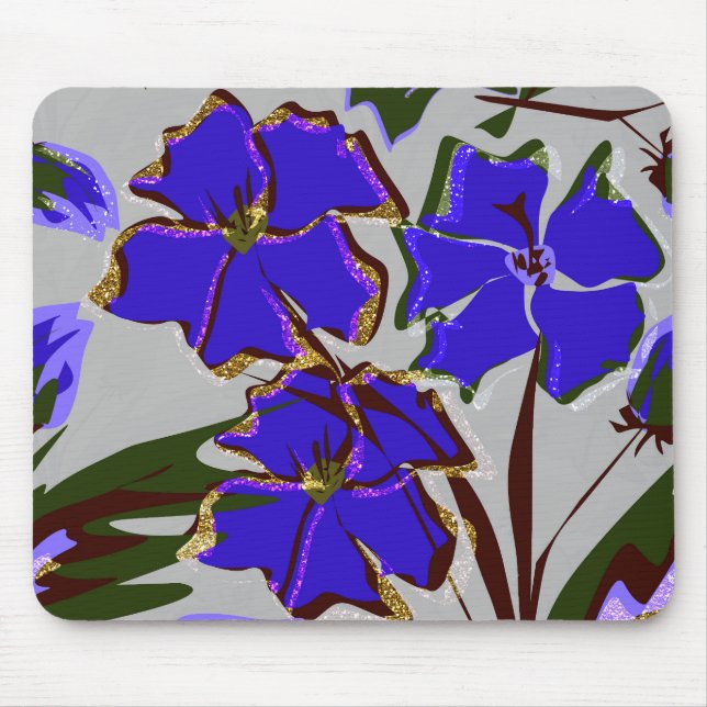 Blue flowers. mouse pad (Front)