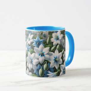 Blue flowers mug