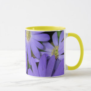 Blue Flowers Mug Coffee Cup Blue Daisies Cup