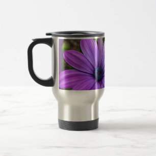 Blue Flowers Mug Travel Cup Blue Daisies Cup