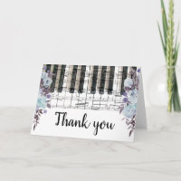 blue flowers music piano keyboard thank you