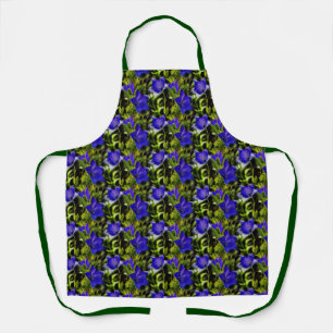 Blue Flowers Nature Pattern       Apron