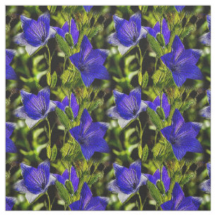 Blue Flowers Nature Pattern Fabric