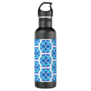 Blue Flowers, Pattern Of Flowers, Floral Pattern 710 Ml Water Bottle