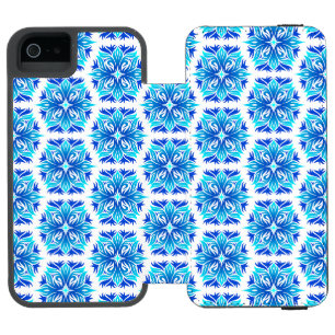 Blue Flowers, Pattern Of Flowers, Floral Pattern Incipio Watson™ iPhone 5 Wallet Case