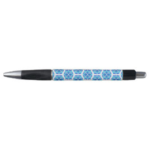 Blue Flowers, Pattern Of Flowers, Floral Pattern Pen