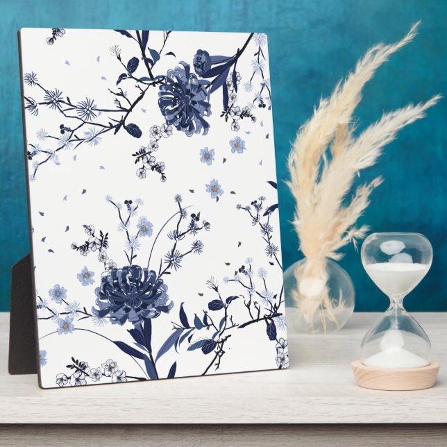 Blue flowers plaque (Side)