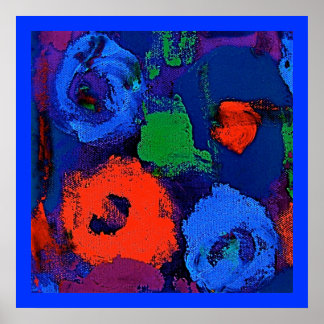 Blue Flowers Poster