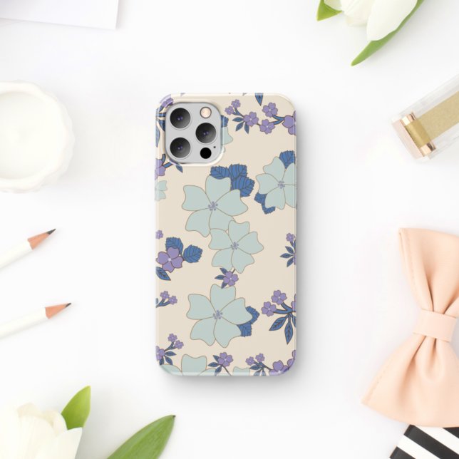 Blue Flowers, Purple Flowers, Floral Pattern (Creator Uploaded)