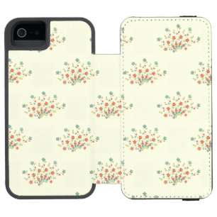 Blue Flowers, Red Flowers, Pattern Of Flowers Incipio Watson™ iPhone 5 Wallet Case