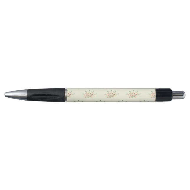 Blue Flowers, Red Flowers, Pattern Of Flowers Pen (Front)