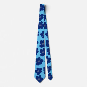 Blue Flowers Tie