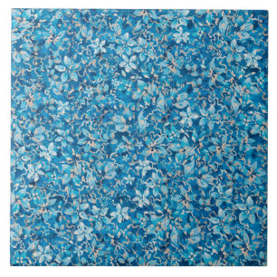 Blue Flowers Tile