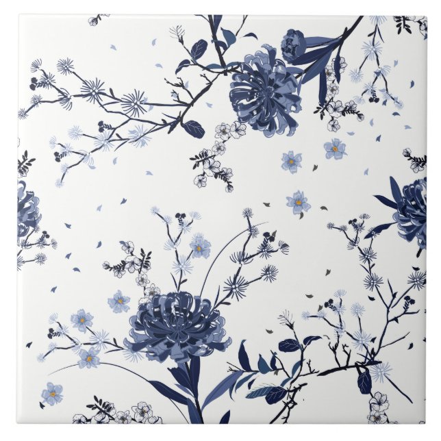 Blue flowers tile (Front)