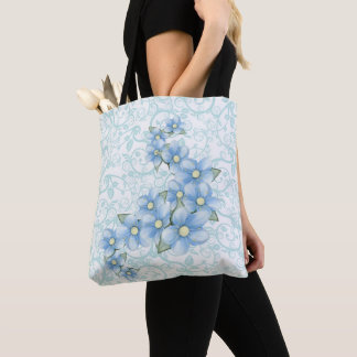 Blue Flowers Tote Bag