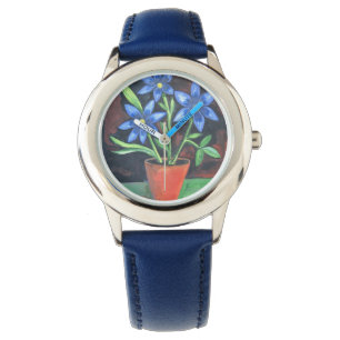 Blue Flowers Watch