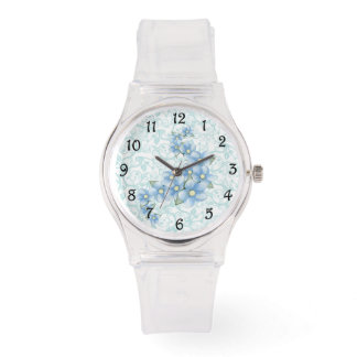 Blue Flowers Watch