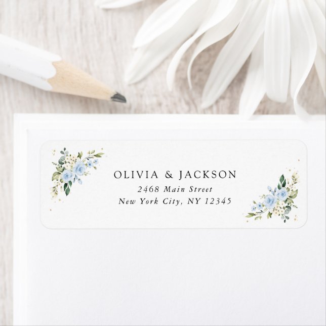 Blue Flowers, White Flowers, Greenery, Wedding (Insitu)