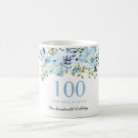 Blue Flowers Womans 100th Birthday Party Present Coffee Mug<br><div class="desc">Blue Flowers Womans 100th Birthday Party Present Coffee Mug

See matching collection in niche and nest store</div>