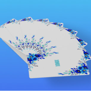 Blue Flowers XONOX Original Playing Cards