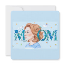 Blue Flowery Mom
