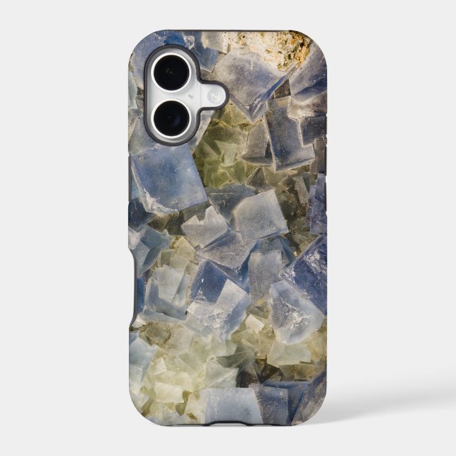 Blue Fluorite Crystals in Matrix (Back)