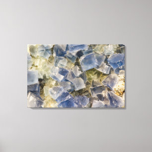 Blue Fluorite Crystals in Matrix Canvas Print