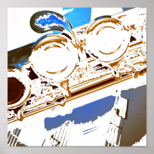 blue flute poster