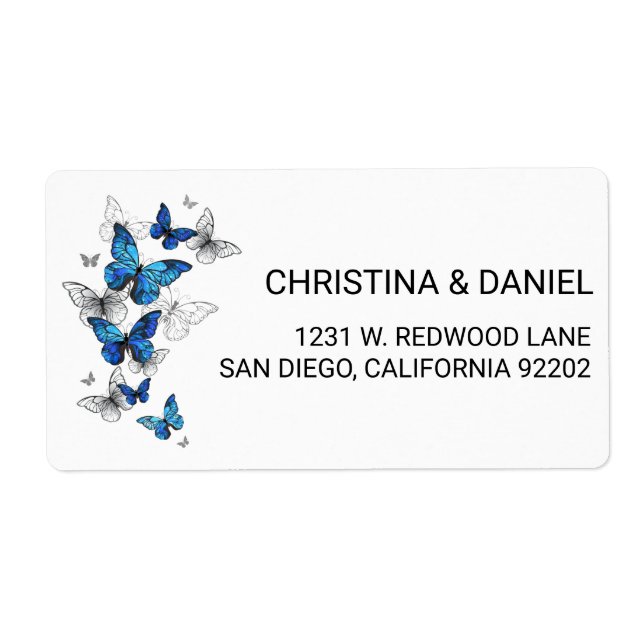 Blue Flying Butterflies Morpho (Front)