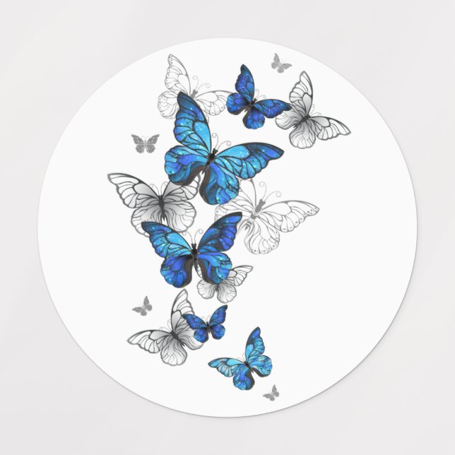 Blue Flying Butterflies Morpho (Design 1)