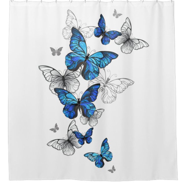 Blue Flying Butterflies Morpho (Front)