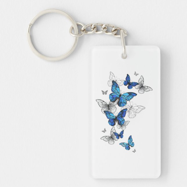 Blue Flying Butterflies Morpho (Devant)