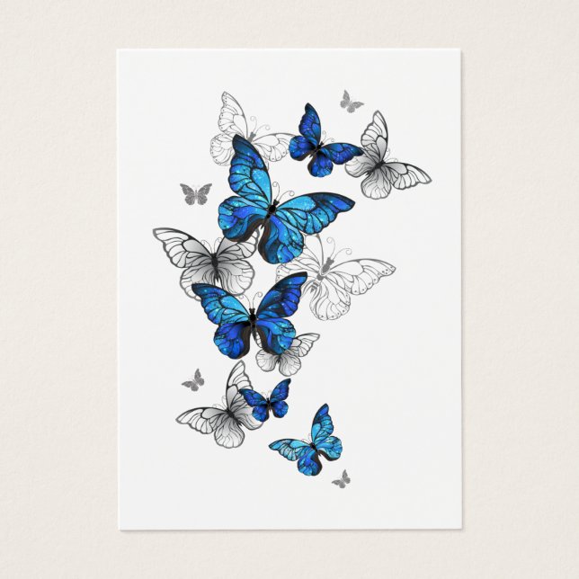 Blue Flying Butterflies Morpho (Front)