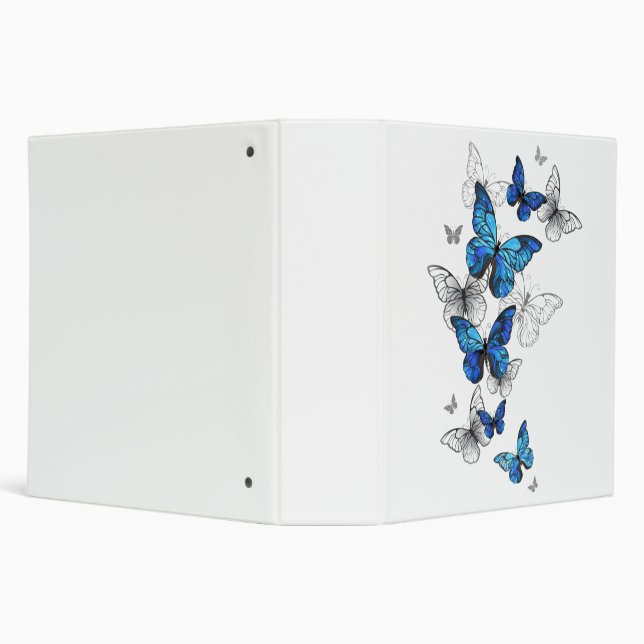 Blue Flying Butterflies Morpho Binder (Background)