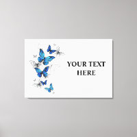 Blue Flying Butterflies Morpho