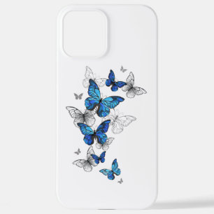 Blue Flying Butterflies Morpho iPhone 12 Pro Max Case